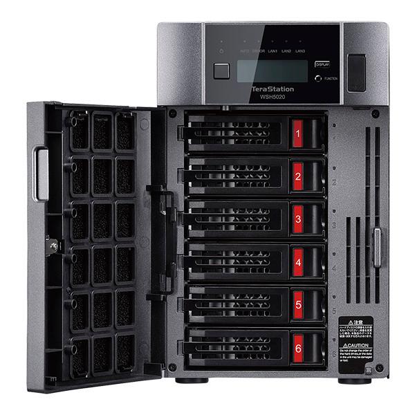 バッファロー WSH5620DN12S5 TeraStation WSS2025ST ハードウェアRAID デスクトップ型6ベイNAS 12TBの画像