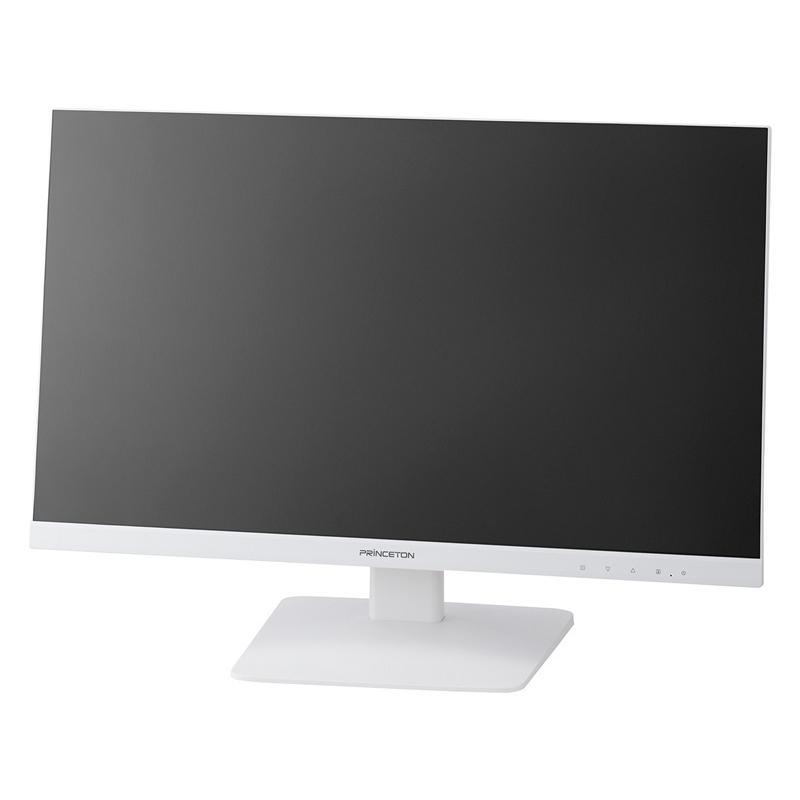 プリンストン PTFWLD-24W 液晶ディスプレイ 23.8型/ 1920×1080/ HDMI、D-Sub、DisplayPort/ ホワイト/ スピーカー…