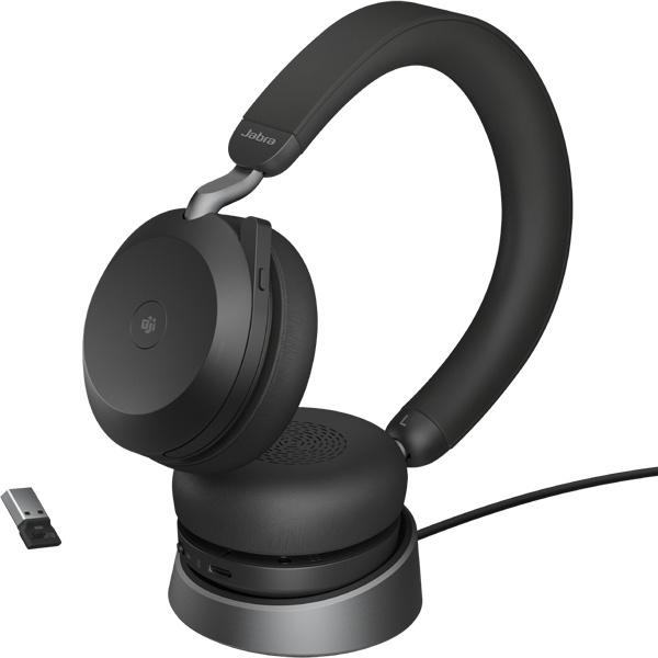 GNオーディオ 27599-999-989 Jabra 無線ヘッドセット USB-A 両耳MS認定 充電スタンド付「Jabra Evolve2 75 Link3…の画像