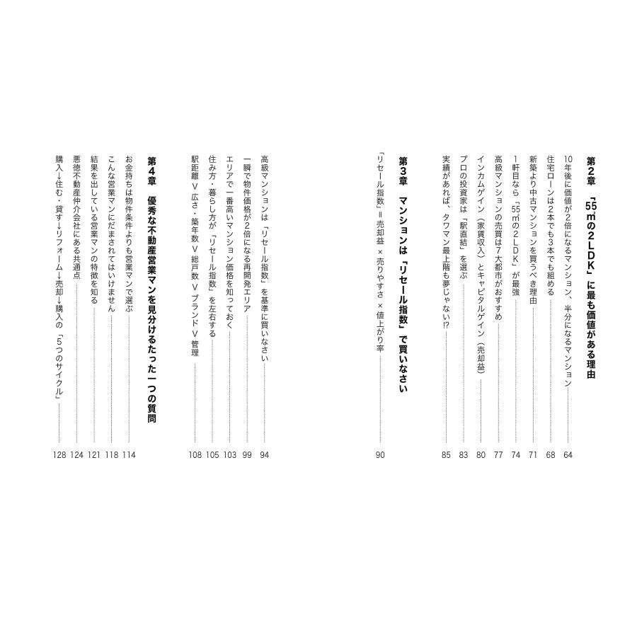 住んでよし、売ってよし、貸してよし。高級マンション超活用術　〜不動産は「リセール指数」で買いなさい |  | 02