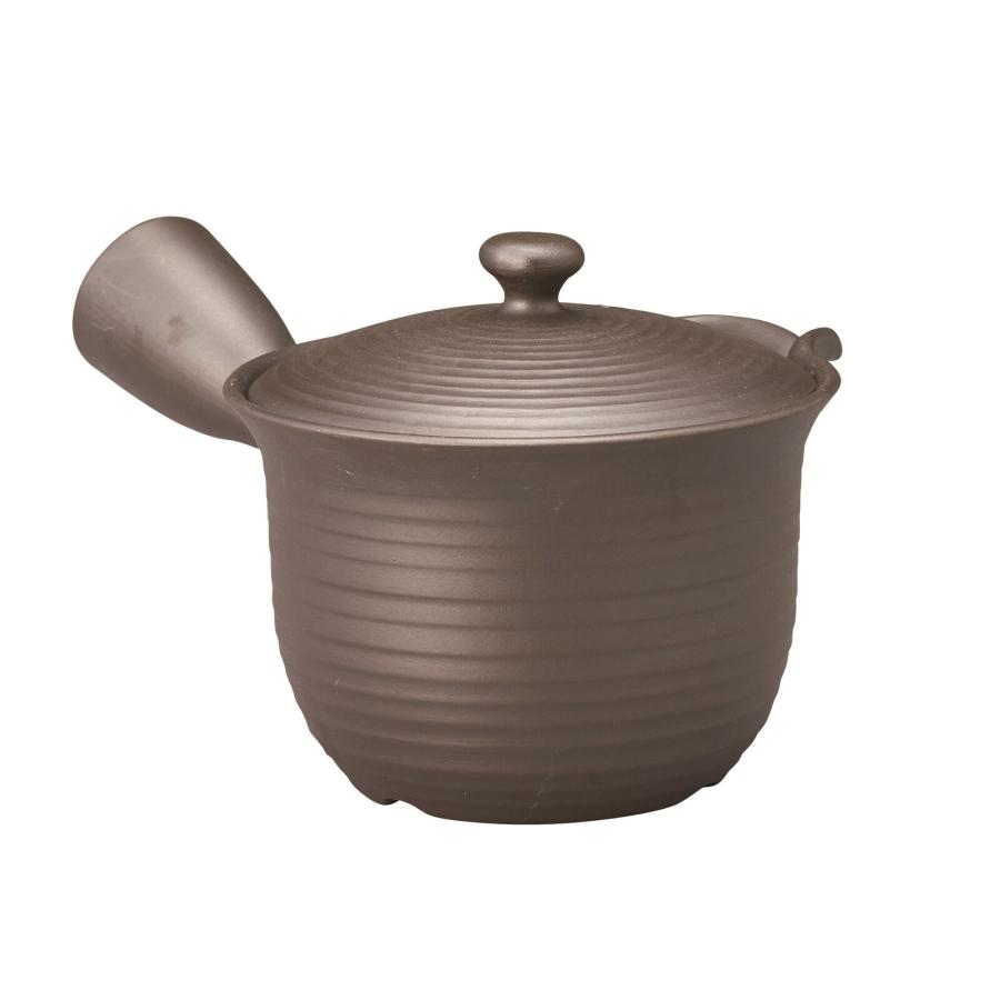 お茶が良く出る 【機能急須/楽彩】晶光園かご網楽彩急須（窯変）窯変