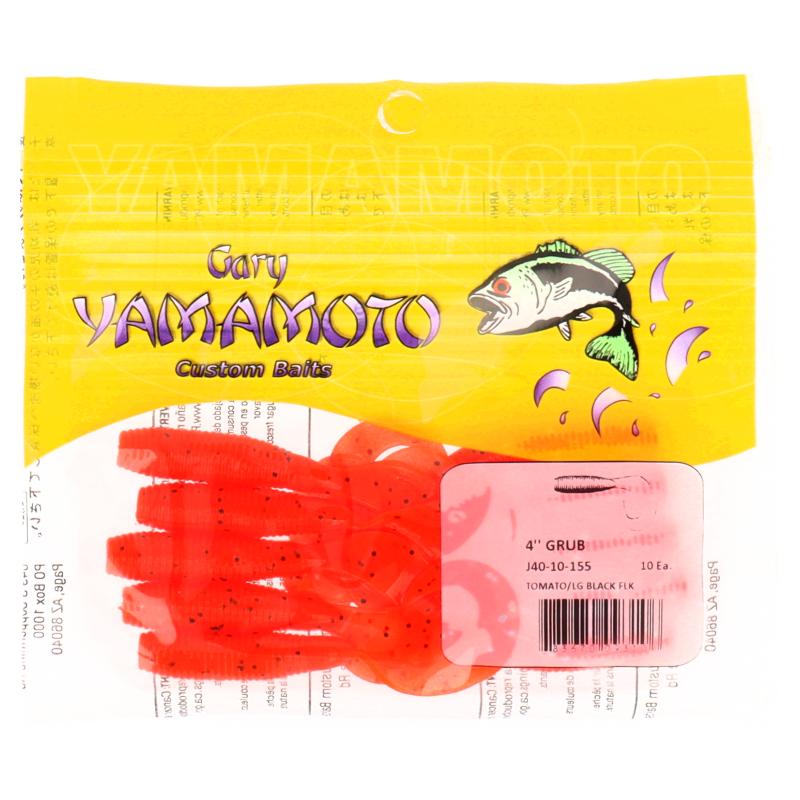 現品限り】 ゲーリーヤマモト ワーム 4インチグラブ 155トマトペッパー