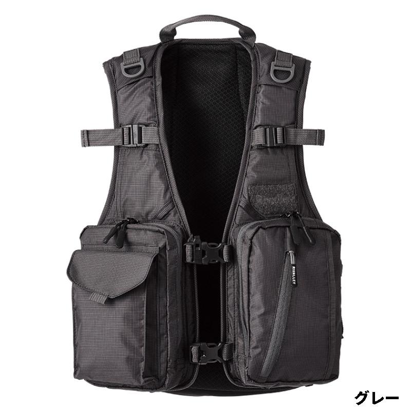 双進 ウェア RV ストリームパックベスト15L フリー グレー 5470 : 釣具