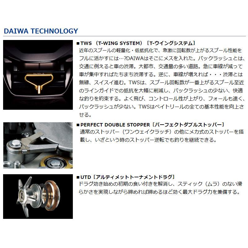 DAIWA（ダイワ） ベイトリール タトゥーラ TW 400H 右ハンドル (ベイト