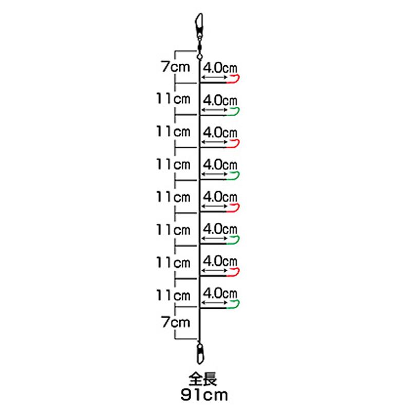 ダイワ クリスティア 快適ワカサギ仕掛け マルチキツネ型 誘惑 ショートピッチ 8本針 針1.0号-ハリス0.2号｜point-eastjapan｜02