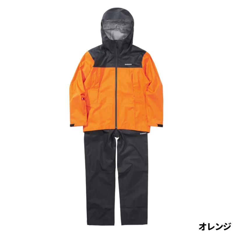 シマノ ウェア 3レイヤー レインスーツ オレンジ L RA-047X シマノ ウェア 3レイヤー レインスーツ オレンジ L RA-047X