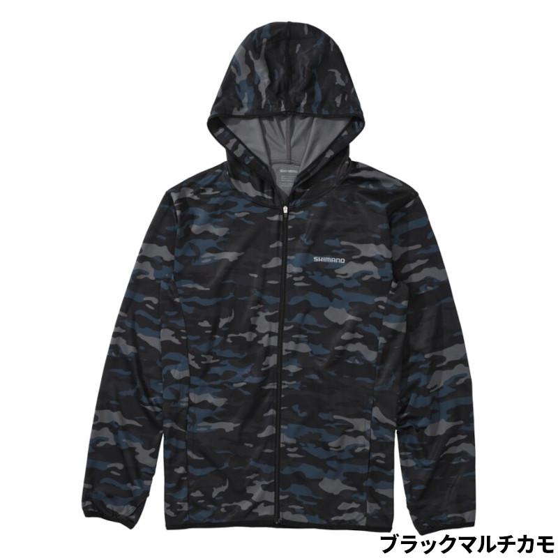 シマノ　WJ-040Xサンプロテクション　ブラックマルチカモ　2XL シマノ（SHIMANO） ウェア サンプロテクション ジップアップ