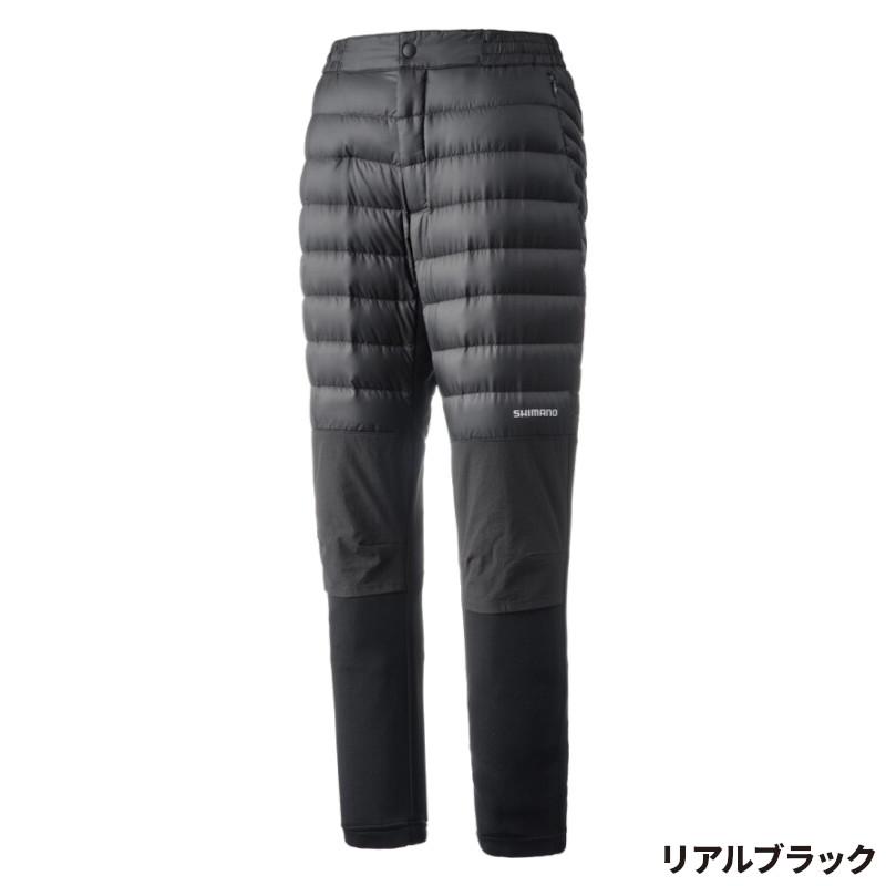シマノ 防寒ウェア ハイブリッド ダウンパンツ XL リアルブラック WP-052X シマノ（SHIMANO） 防寒ウェア ハイブリッド ダウンパンツ XL リアル