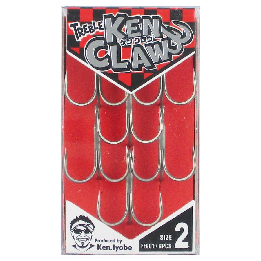 現品限り】 ハヤブサ バス TREBLE KEN CLAW FF601 #2 : 釣具のポイント