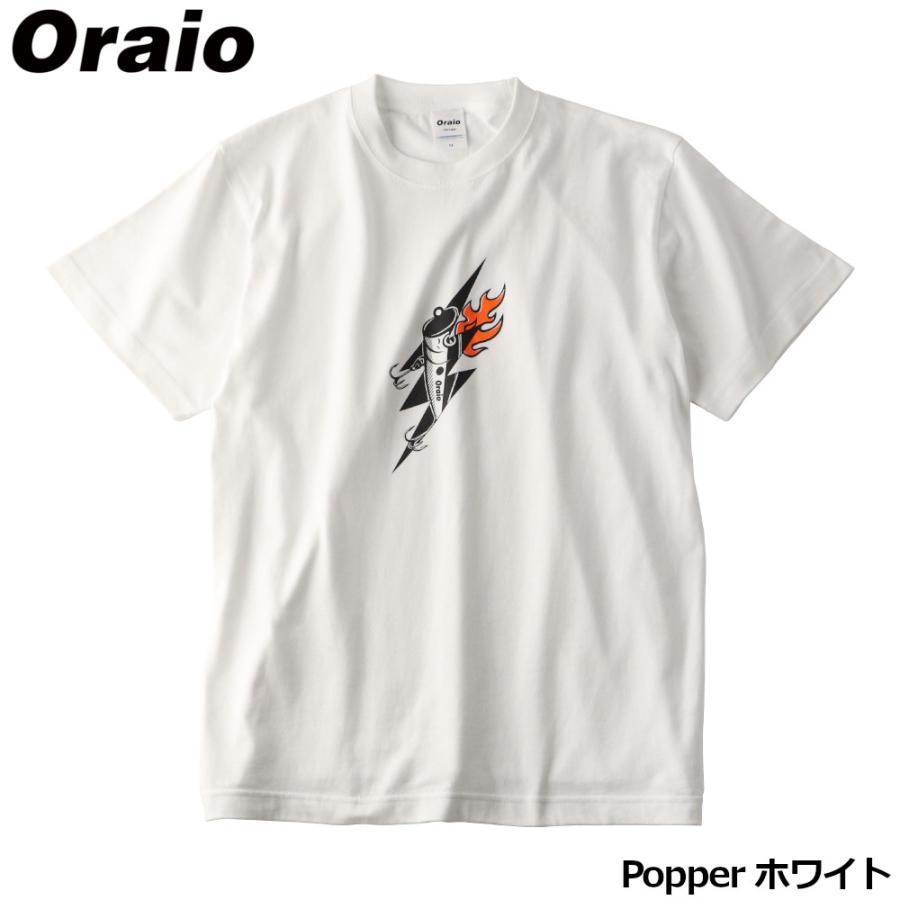 ウェア Oraio(オライオ) グラフィックTシャツ 2XL Popper ホワイト 