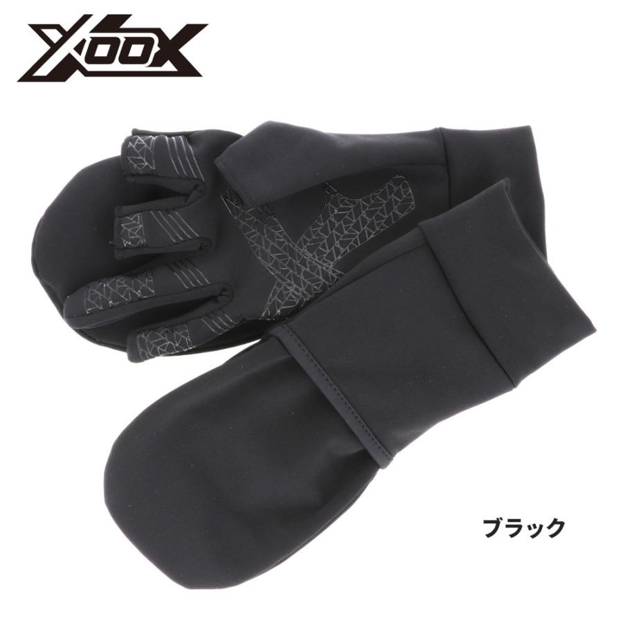 防寒ウェア XOOX ライトゲームグローブ ミトン L ブラック : 釣具の