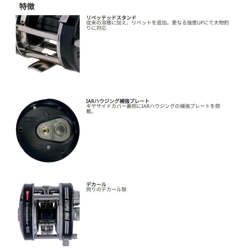 アブガルシア アンバサダー 4500 ストライパー ブラック 右ハンドル 24年モデル アブガルシア アンバサダー 4500 ストライパー ブラック 右ハンドル 24