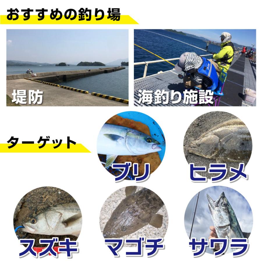 釣竿セット 釣楽セット 堤防ライト泳がせ釣り 竿・リール・ライン