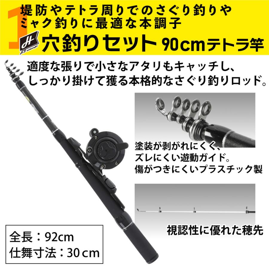 釣竿セット 釣楽セット 穴釣り入門セット #チョーラクセット : 釣具の