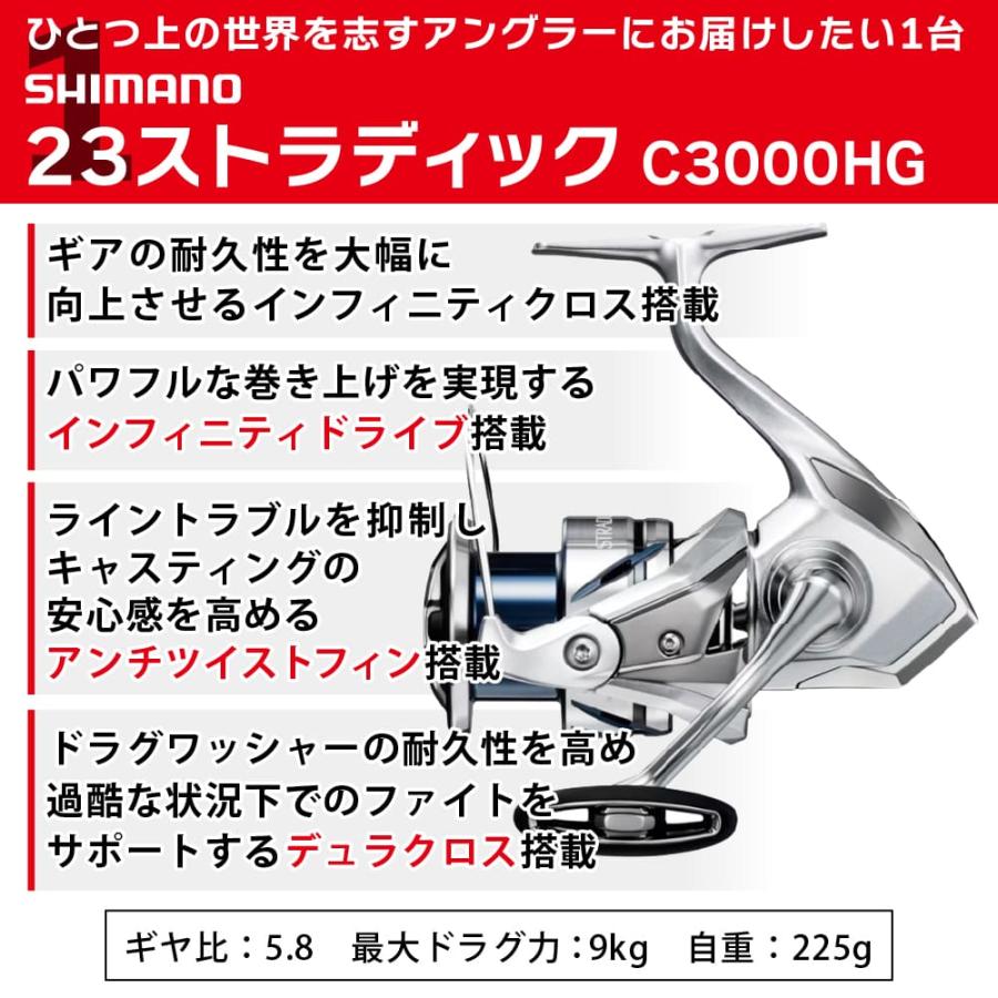 釣得セット シマノ ストラディック C3000HG+PE0.8号200mセット SLJ