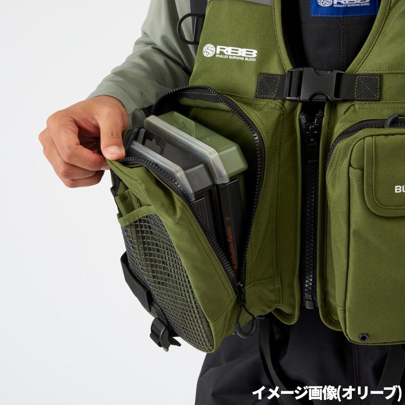 双進 ライフジャケット RBB タイドゲームベストII フリー ブラック