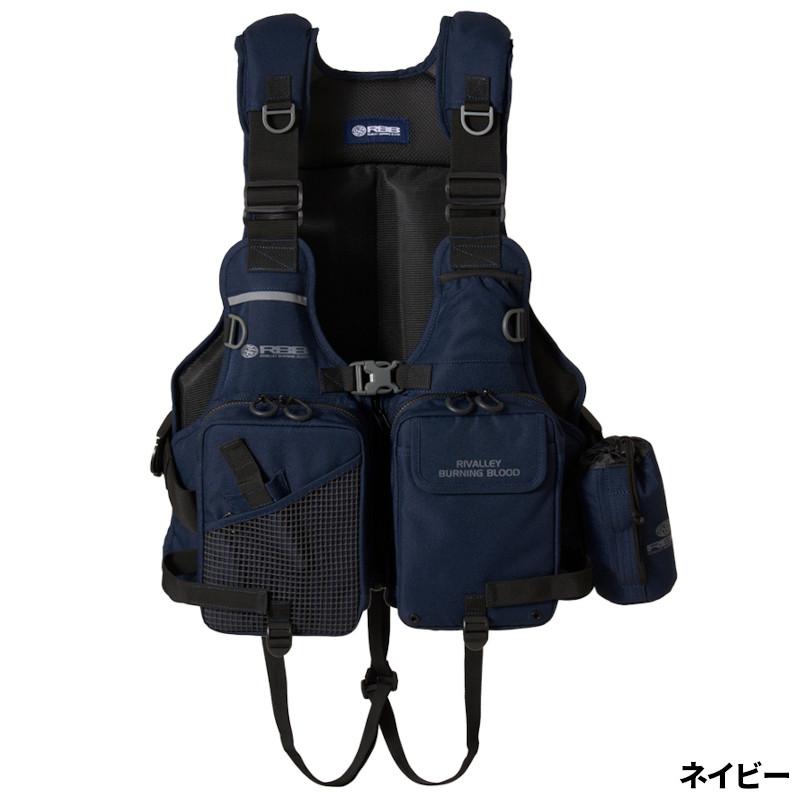 RBB タイドゲームベストII 7761 美品 双進 ライフジャケット RBB タイドゲームベストII フリー ネイビー