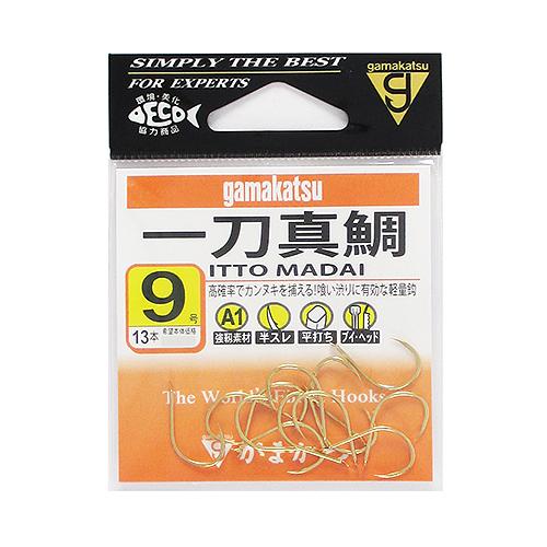 Gamakatsu（がまかつ） 【現品限り】 一刀真鯛 9号 金【ゆうパケット