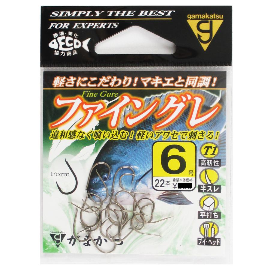 Gamakatsu（がまかつ） T1 ファイングレ 68509 6号 茶【ゆうパケット