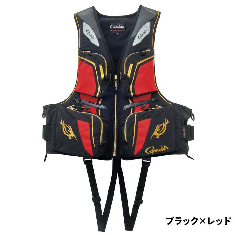 ミーさん専用ぺージ　Gamakatsu ライフジャケット ブラック×レッド Gamakatsu（がまかつ） ライフジャケット フローティングベスト L