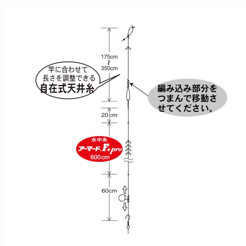 Gamakatsu（がまかつ） アーマードF+プロ 大鮎 パーフェクト仕掛 8-0.2