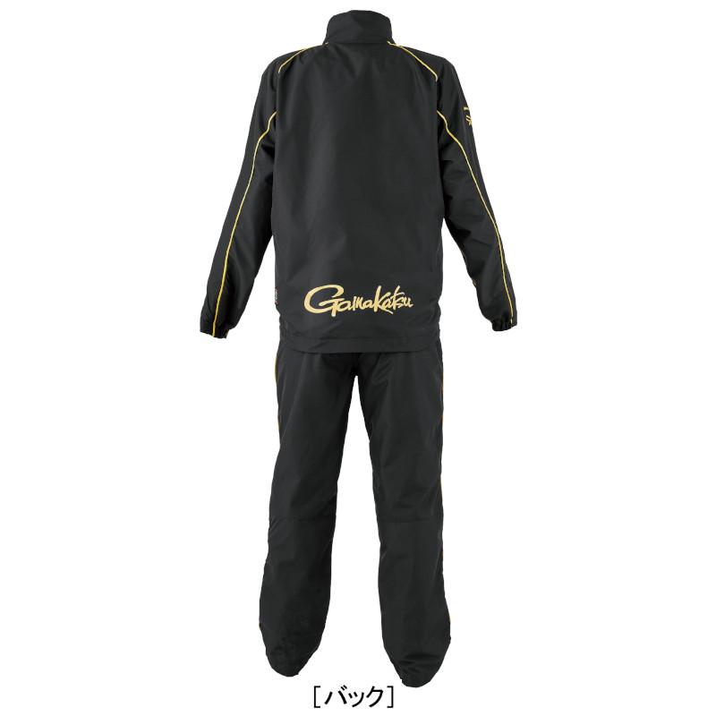 がまかつ 防寒服アウター GM3791 ウィンドブレーカースーツ ブラック×ゴールド L Gamakatsu（がまかつ） 防寒ウェア ウィンドブレーカースーツ L