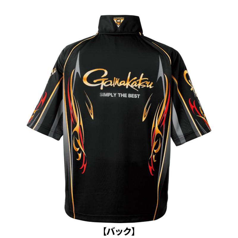Gamakatsu（がまかつ） ウェア 2WAYプリントジップシャツ(半袖) L