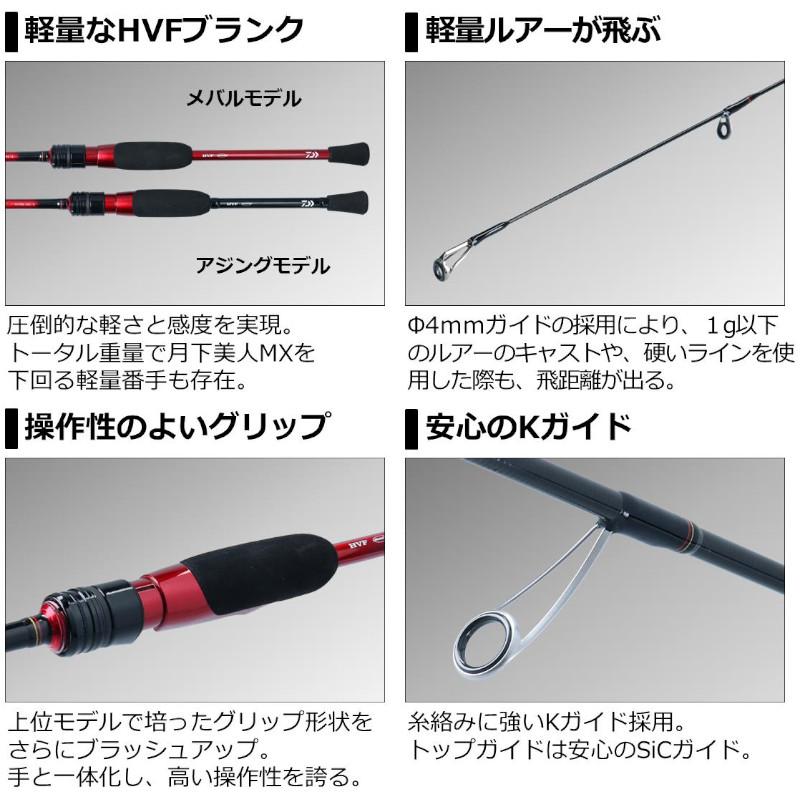 DAIWA（ダイワ） アジングロッド 月下美人 メバル 74UL-S [2020年