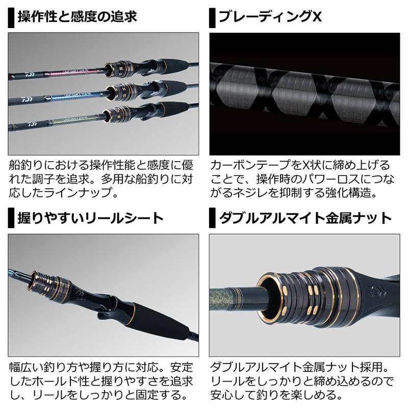 DAIWA（ダイワ） 船竿 ライトゲームX 73 M-190・R : 釣具のポイント