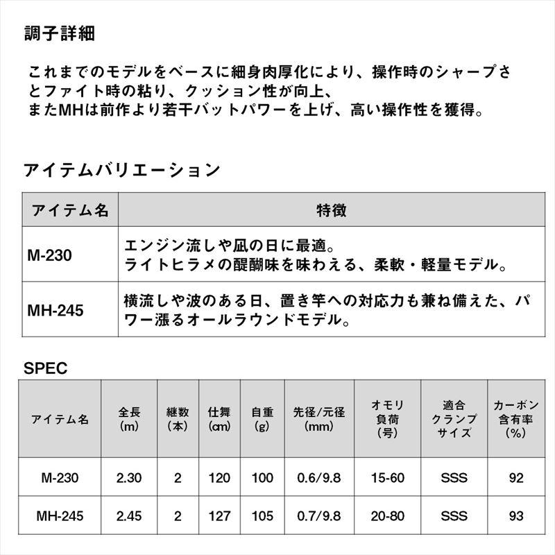 ダイワ 船竿 メタリア ライトヒラメ M-230・J 24年モデル_5