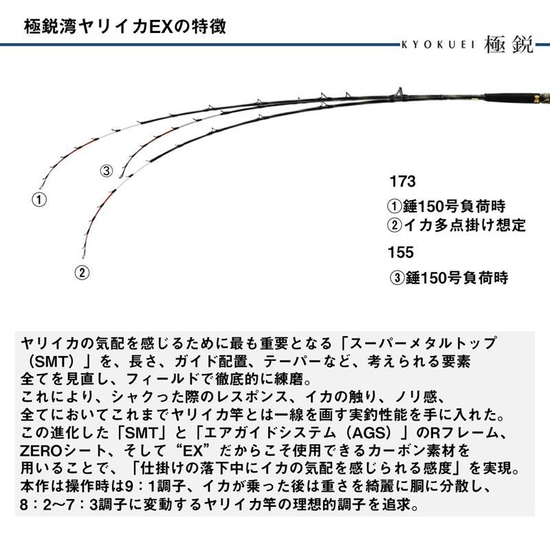 DAIWA（ダイワ） 船竿 24 極鋭ヤリイカ EX 155・J (2025年追加モデル