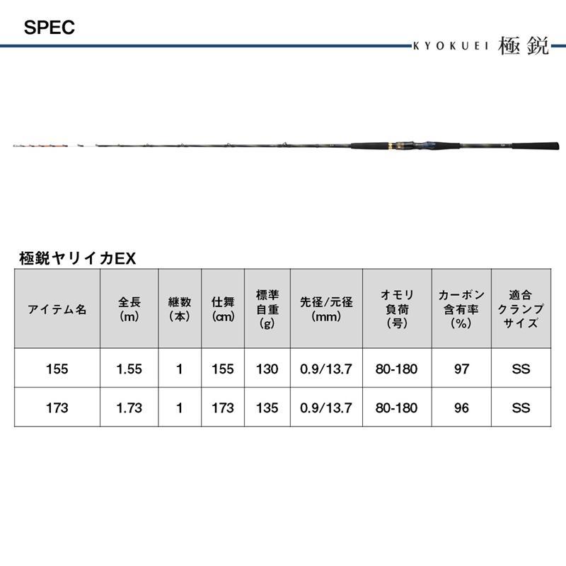 DAIWA（ダイワ） 船竿 24 極鋭ヤリイカ EX 155・J (2025年追加モデル