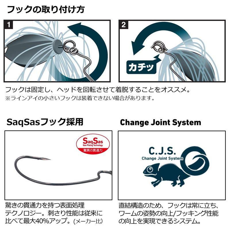 ダイワ ラバージグ スティーズ フレックスジグ 14g スポーンシュリンプ【ゆうパケット】｜point-i｜04