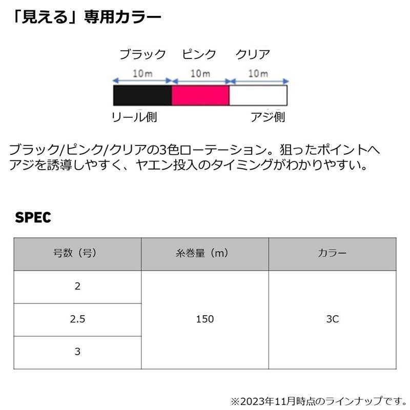 ダイワ ヤエンライン TYPE-N 2-150 3C(ブラック/ピンク/クリア)【ゆうパケット】｜point-i｜04