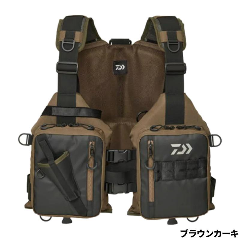 美品 ダイコー フローティングベスト ダブポーチ ライフジャケット ゲームベスト ダイワ ライフジャケット DF-6224 フロートゲームベスト(フリー グレー