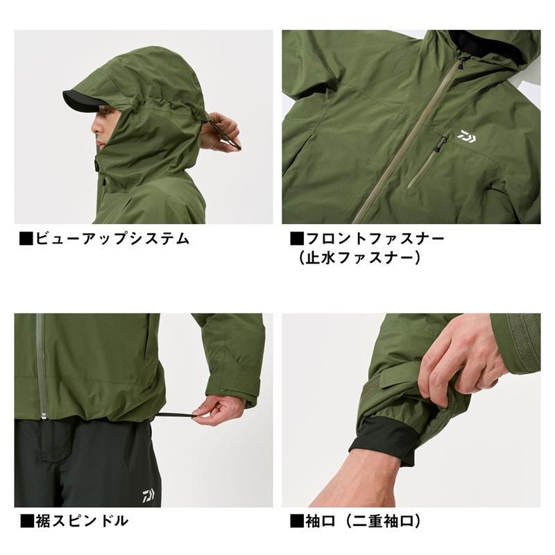 ダイワ　ゴアテックス　レインウェア　オリーブグリーン/ブラウン DAIWA（ダイワ） DW-3525 (オリーブグリーン／XL) レインマックス