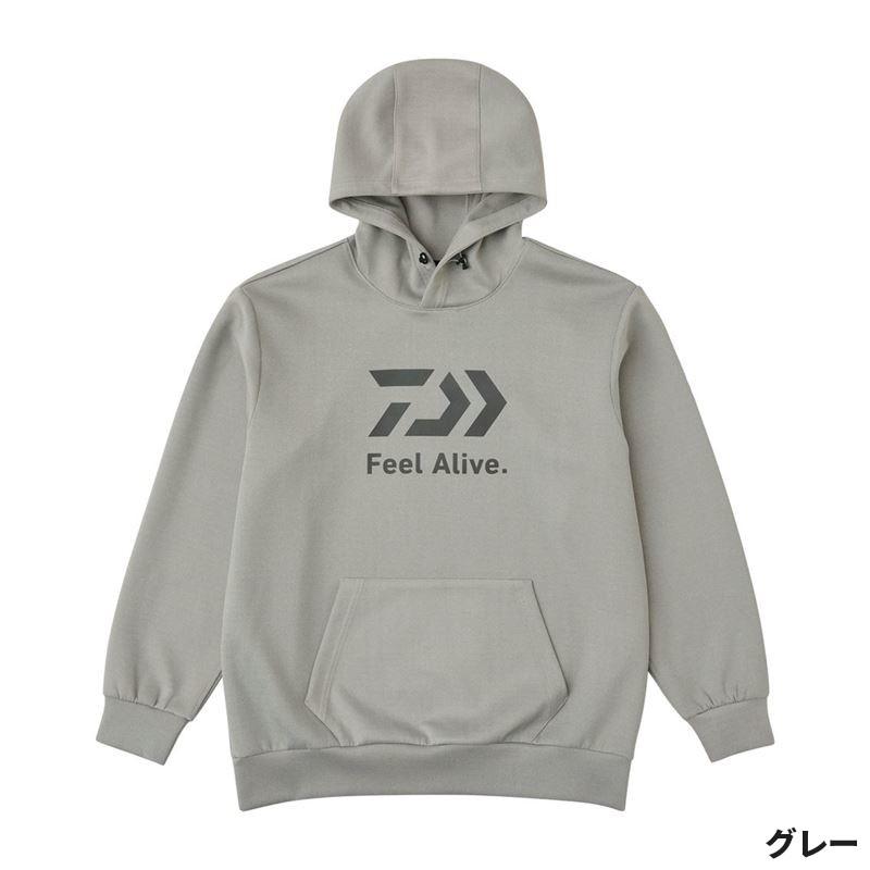 ダイワ ダンロテックスウェットフーディー グレー DE-8925 (フィッシングジャケット フィッシングウェア) DAIWA（ダイワ） 防寒ウェア DANROTECHスウェットフーディー L グレー