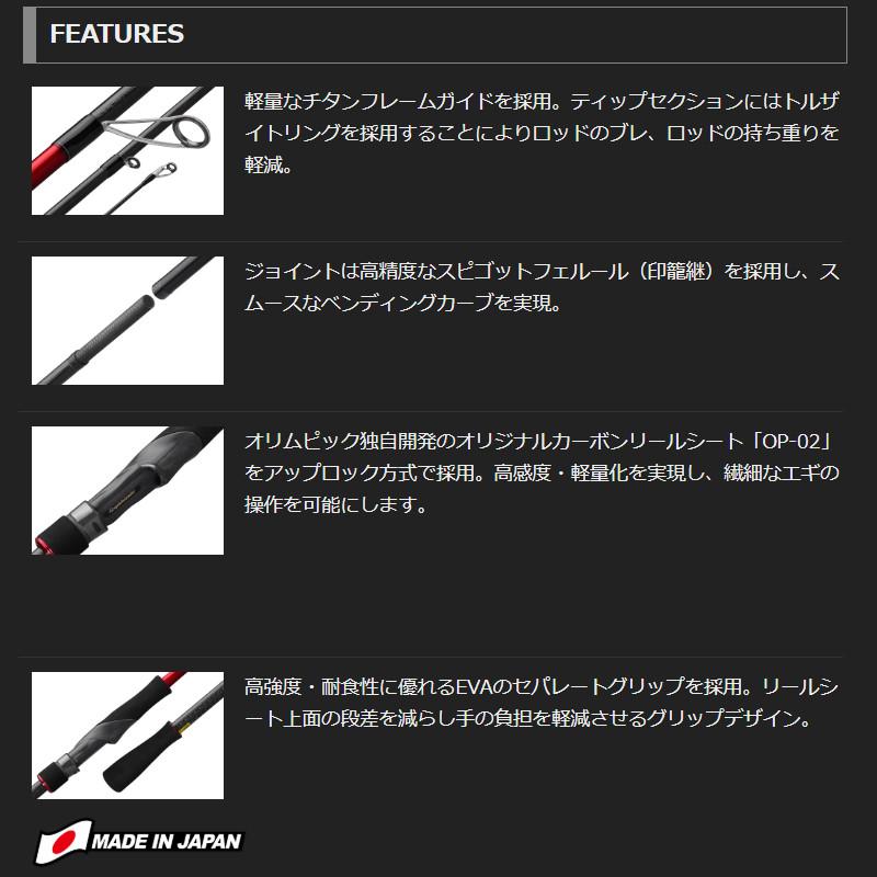 オリムピックヌーボカラマレッティーロッソシマノセフィアリールセット