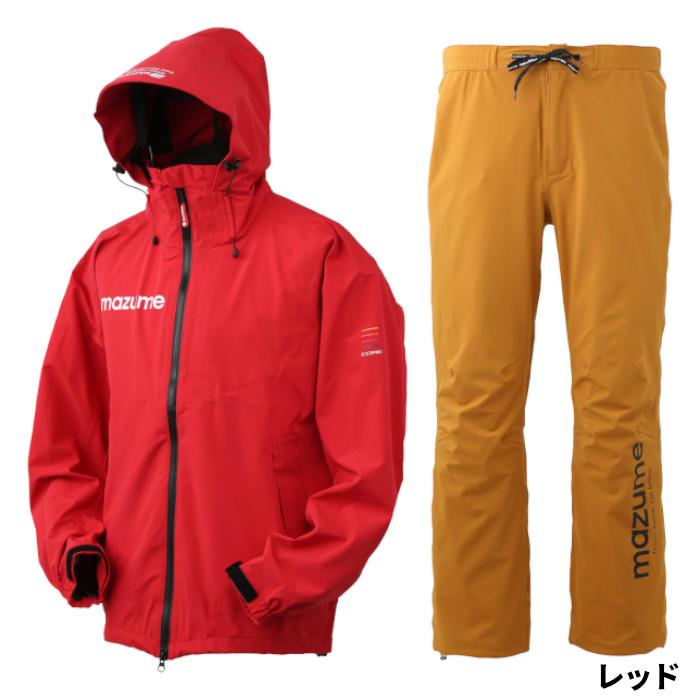 オレンジブルー MZRS-756 mazume コアレインスーツ レッド L　【釣具　釣り具】 オレンジブルー ウェア mazume コアレインスーツ L レッド MZRS-756