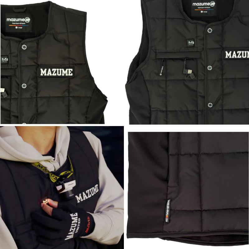 オレンジブルー 防寒ウェア マズメ ヒーターベスト 3L ブラック MZFW