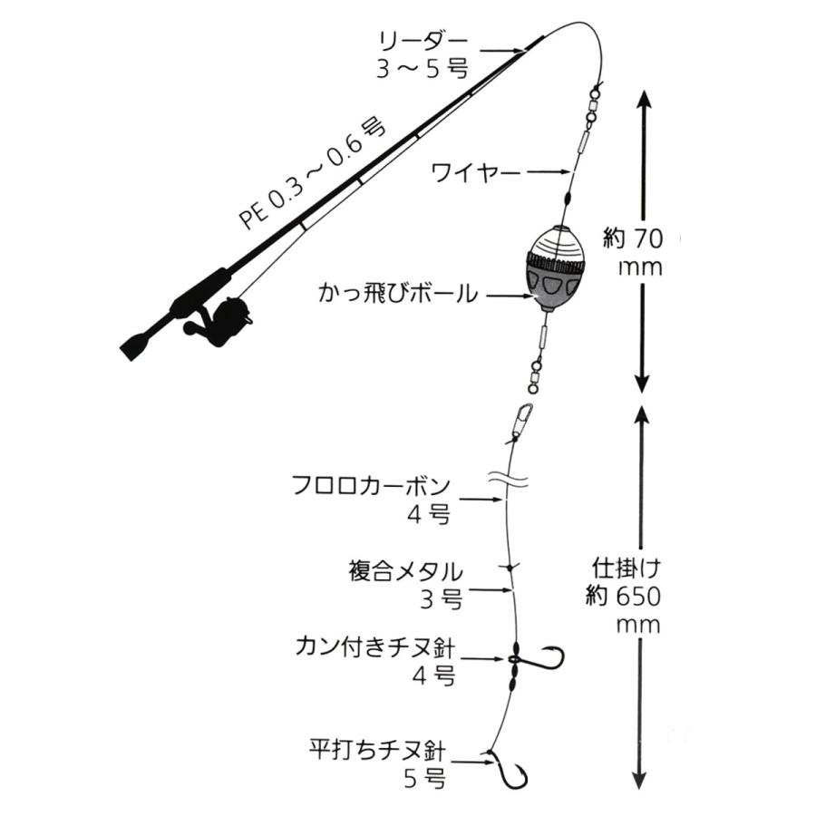 かっ飛び太刀魚仕掛けセット タチフロート Fs Yf 305 Gs ゆうパケット 釣具のポイント 通販 Paypayモール