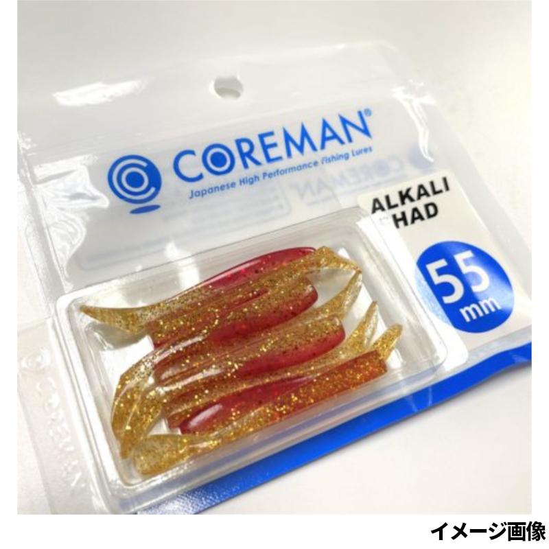 コアマン ワーム アルカリシャッド 55mm #057 アカキン【ゆうパケット