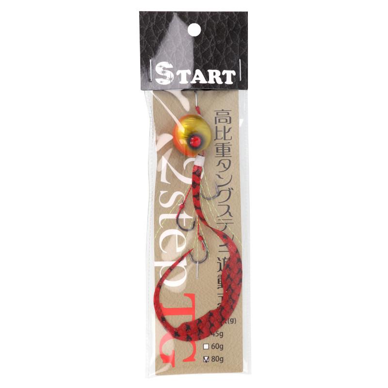 スタート タイラバ 2step TG コンプリート 80g 金早生×紅ゼブラ : 釣具