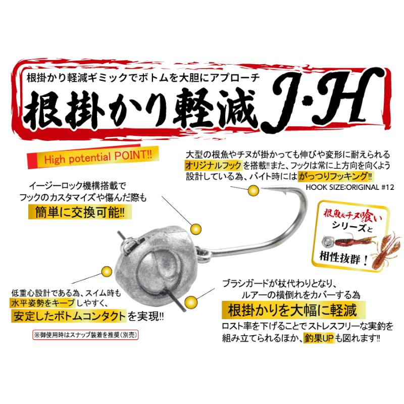 ルーディーズ 根掛かり軽減J・H 12g #12【ゆうパケット】|point-i|02