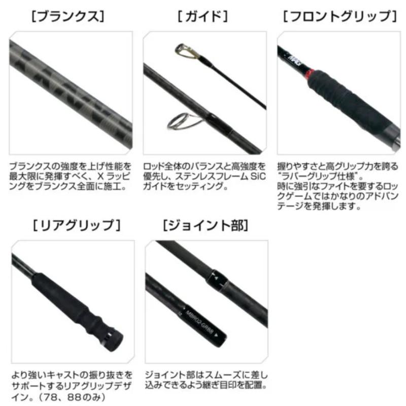 【現品限り】 マグプロダクツ ロックフィッシュロッド マグバイト グッドリッジ 78MH ミクスチャー MBR02の画像