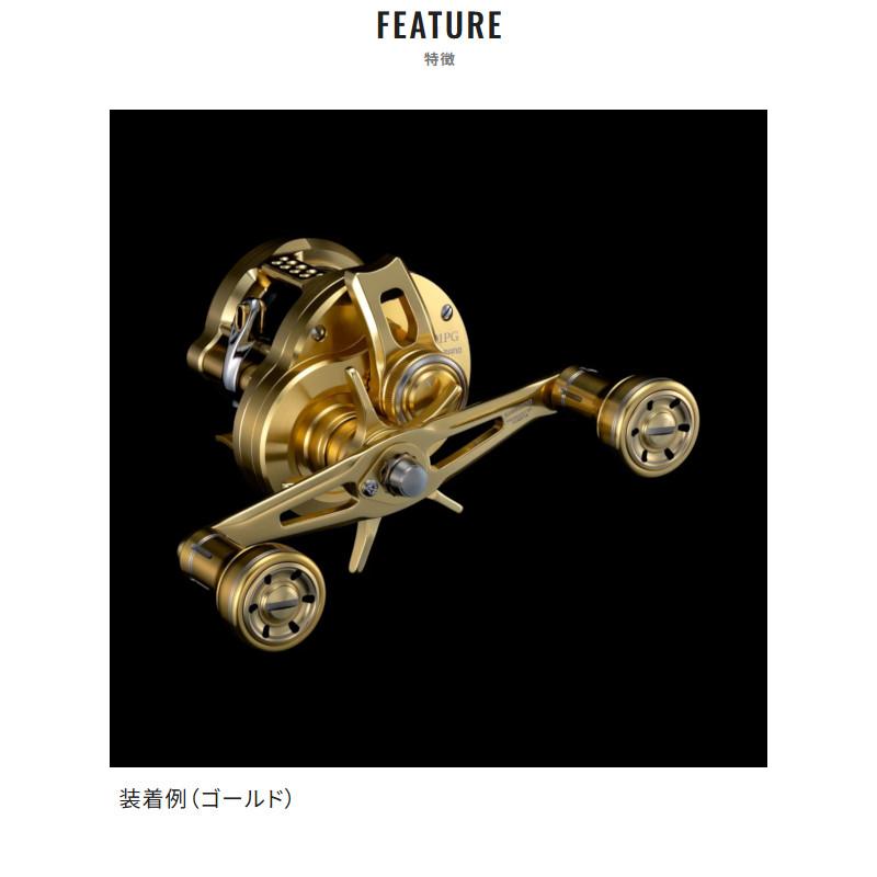 シマノ リールパーツ 夢屋 ダブルハンドルアルミノブ 55mm ゴールド