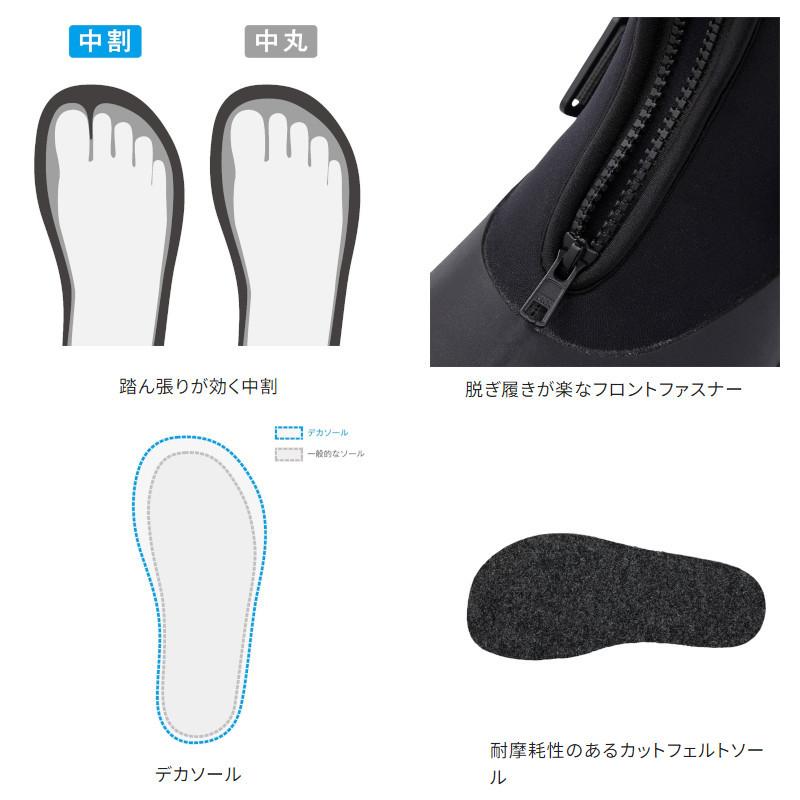 シマノ（SHIMANO） カットフェルトタビ 中割 M ブラック FT-043X