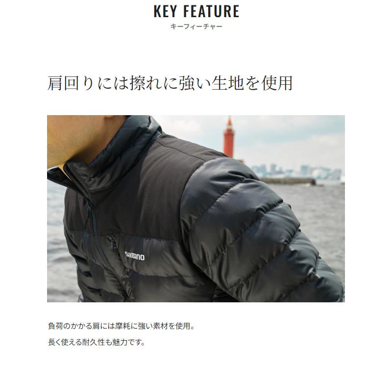 シマノ（SHIMANO） 防寒ウェア テックダウン ジャケット XL ブラック 