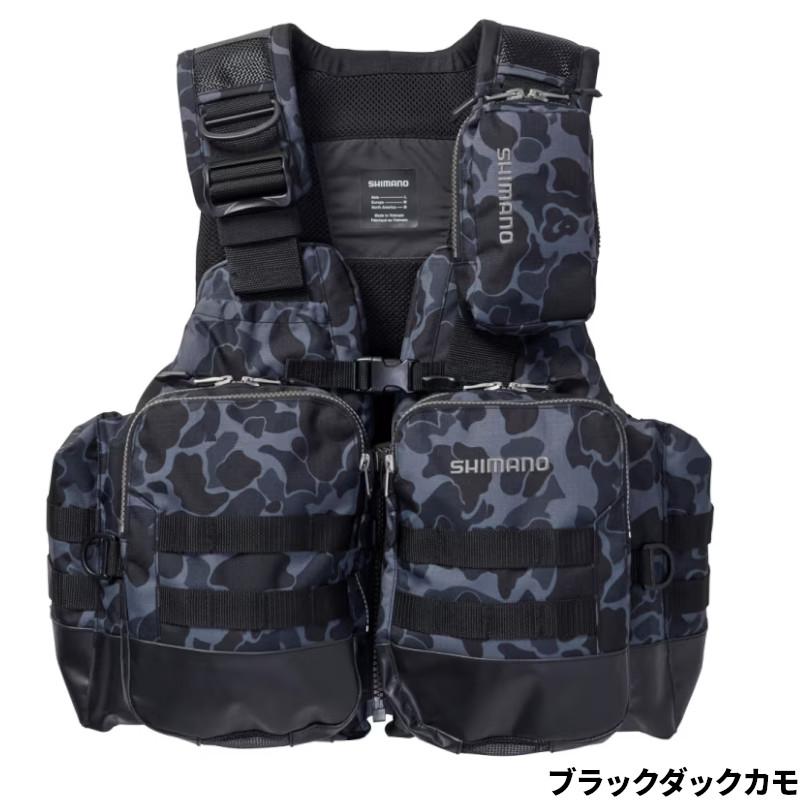 シマノ ライフジャケット アクトゲームベスト XL ブラックダックカモ VF-274W シマノ（SHIMANO） ライフジャケット アクトゲームベスト XL ブラック
