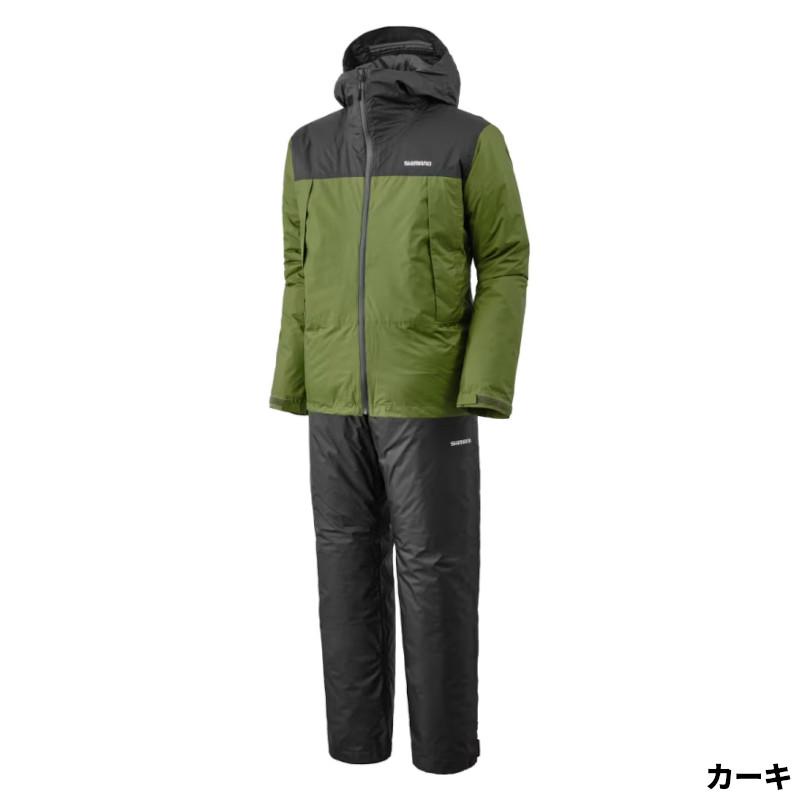 シマノ RB-057X ベーシック インサレーション レインスーツ 01 L カーキ / 防寒着 防寒ウェア 上下セット シマノ（SHIMANO） 防寒ウェア ベーシックインサレーション レイン